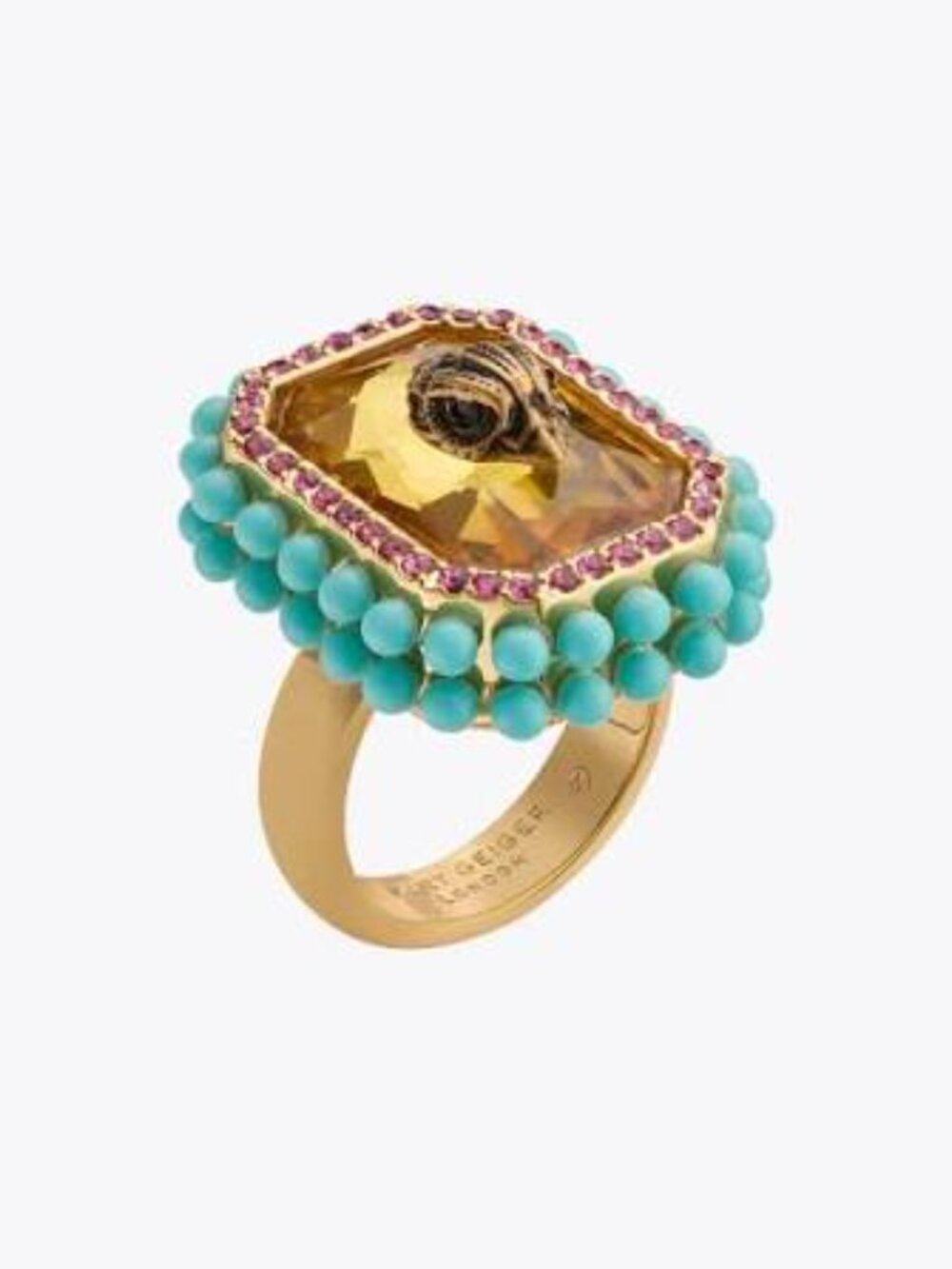 Kurt Geiger London Emerald cocktail ring
